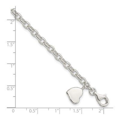 Sterling Silver Heart Bracelet – view 5