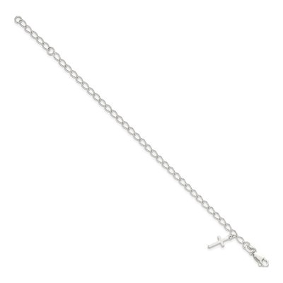 Sterling Silver Girl's Cross Bracelet – view 3