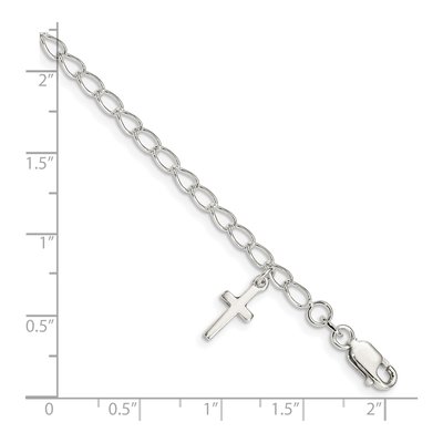 Sterling Silver Girl's Cross Bracelet – view 5