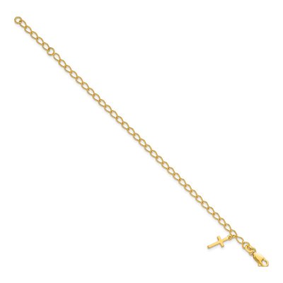Gold-Plated Sterling Silver Girl's Cross Bracelet – view 3