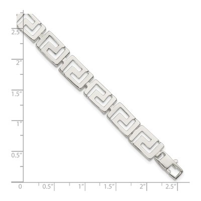 Sterling Silver Greek Key Bracelet – view 5