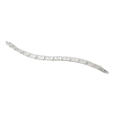 Sterling Silver Greek Key Bracelet – view 6