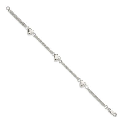 Sterling Silver Heart Bracelet – view 3