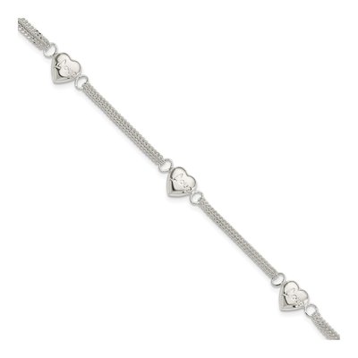 Sterling Silver Heart Bracelet