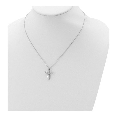 Sterling Silver Diamond Cross Pendant Necklace – view 4