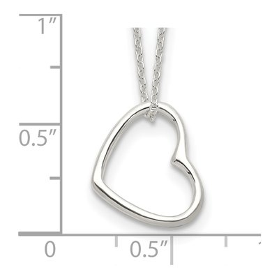 Sterling Silver Heart Pendant Necklace – view 4