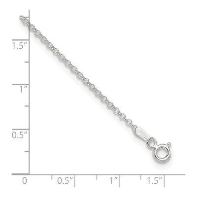 Sterling Silver 1.5mm Rolo Chain Anklet – view 4