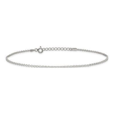 Sterling Silver 1.5mm Rolo Chain Anklet – view 5