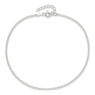 Sterling Silver 2mm Rolo Chain Anklet – view 6