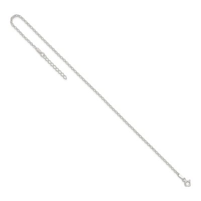 Sterling Silver 2mm Rolo Chain Anklet – view 8