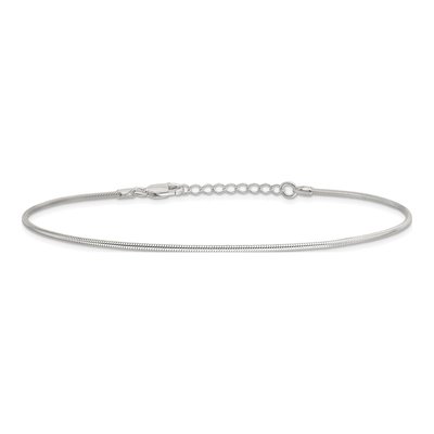 Sterling Silver 1.5mm Round Snake Chain Anklet – view 4