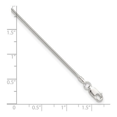 Sterling Silver 1.5mm Round Snake Chain Anklet – view 5