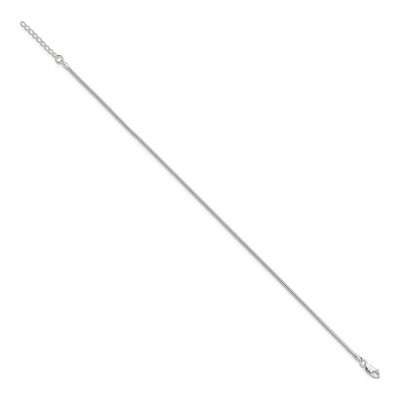 Sterling Silver 1.5mm Round Snake Chain Anklet – view 3