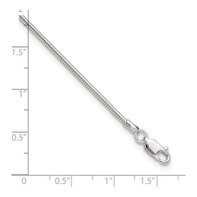 Sterling Silver 1.5mm Round Snake Chain Anklet – view 4
