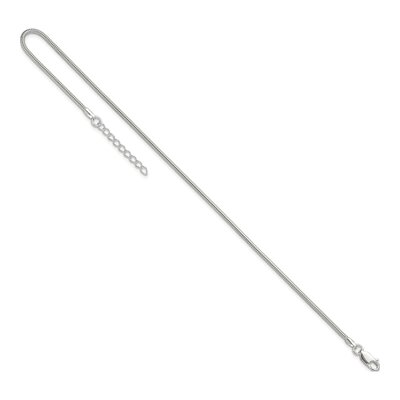 Sterling Silver 1.5mm Round Snake Chain Anklet – view 8