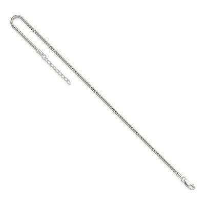 Sterling Silver 2mm Plus Snake Chain Anklet – view 8