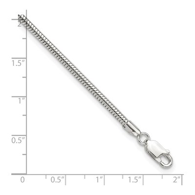 Sterling Silver 2.5mm Snake Chain Anklet – view 4