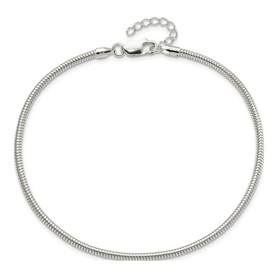 Sterling Silver 2.5mm Snake Chain Anklet – view 6