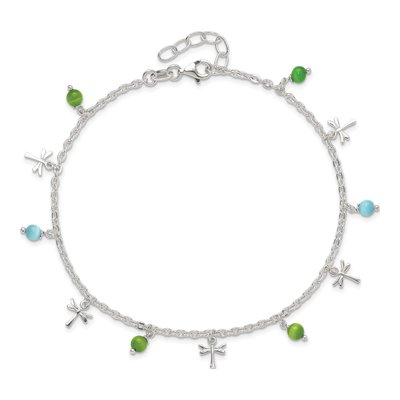 Sterling Silver Dragonfly Anklet – view 3
