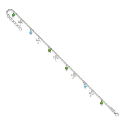 Sterling Silver Dragonfly Anklet – view 4