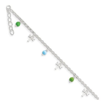 Sterling Silver Dragonfly Anklet