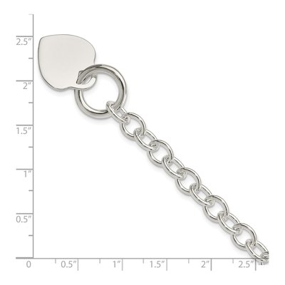 Sterling Silver Heart Toggle Bracelet – view 5