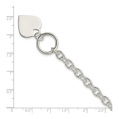 Sterling Silver Heart Toggle Bracelet – view 5