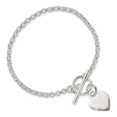 Sterling Silver Heart Bracelet – view 4