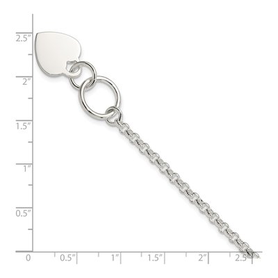 Sterling Silver Heart Bracelet – view 5