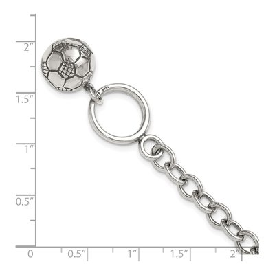 Sterling Silver Soccer Ball Charm Bracelet – view 6