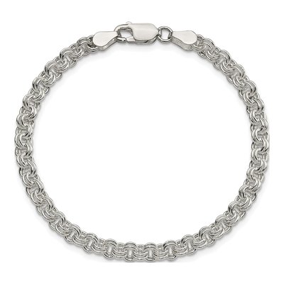 Sterling Silver Double Link Charm Bracelet – view 4