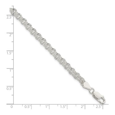 Sterling Silver Double Link Charm Bracelet – view 5