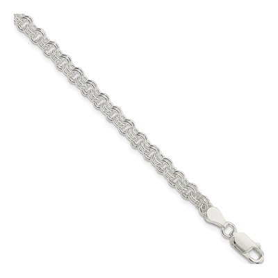 Sterling Silver Double Link Charm Bracelet