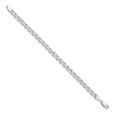 Sterling Silver Double Link Charm Bracelet – view 3