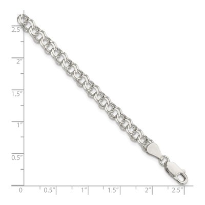 Sterling Silver Double Link Charm Bracelet – view 4
