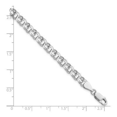 Sterling Silver Double Link Charm Bracelet – view 4