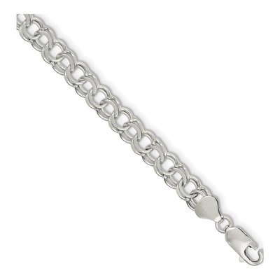 Sterling Silver Double Link Charm Bracelet