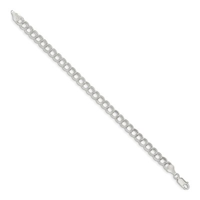 Sterling Silver Double Link Charm Bracelet – view 3