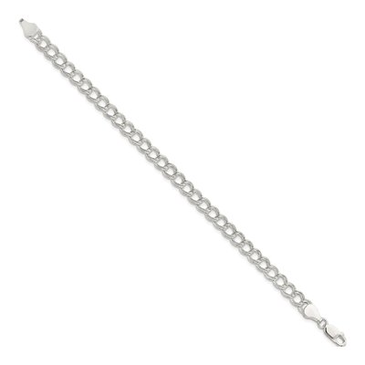 Sterling Silver Double Link Charm Bracelet – view 3