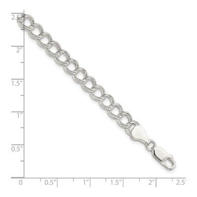 Sterling Silver Double Link Charm Bracelet – view 5