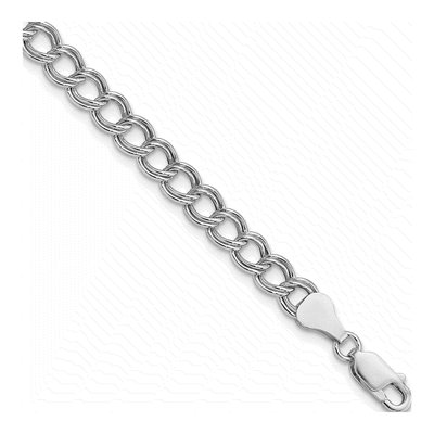 Sterling Silver Double Link Charm Bracelet