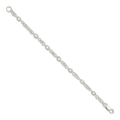 Sterling Silver 6mm Handmade Link Chain Bracelet – view 3