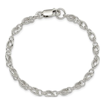Sterling Silver 6mm Handmade Link Chain Bracelet – view 4