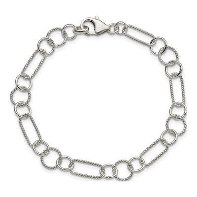 Sterling Silver Fancy Link Bracelet – view 4