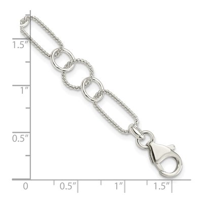 Sterling Silver Fancy Link Bracelet – view 5