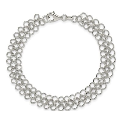 Sterling Silver Fancy Link Charm Bracelet – view 4