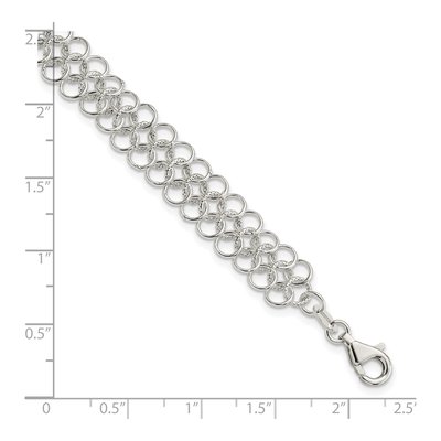 Sterling Silver Fancy Link Charm Bracelet – view 5