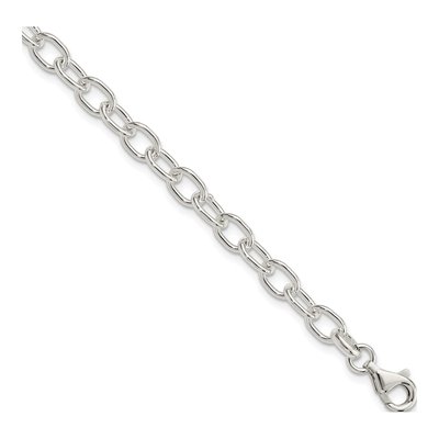 Sterling Silver Link Bracelet, 6.5" Lobster Clasp