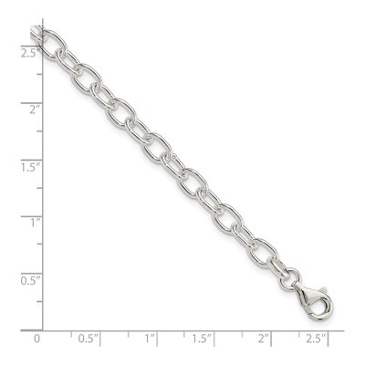 Sterling Silver 6mm Handmade Link Chain Bracelet – view 5