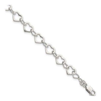 Sterling Silver Hearts Bracelet